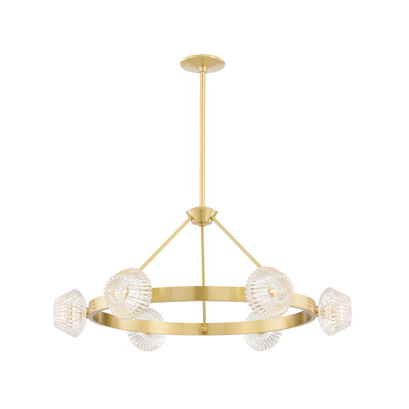 Lighting - Chandelier Barclay 6 Light Chandelier // Aged Brass 