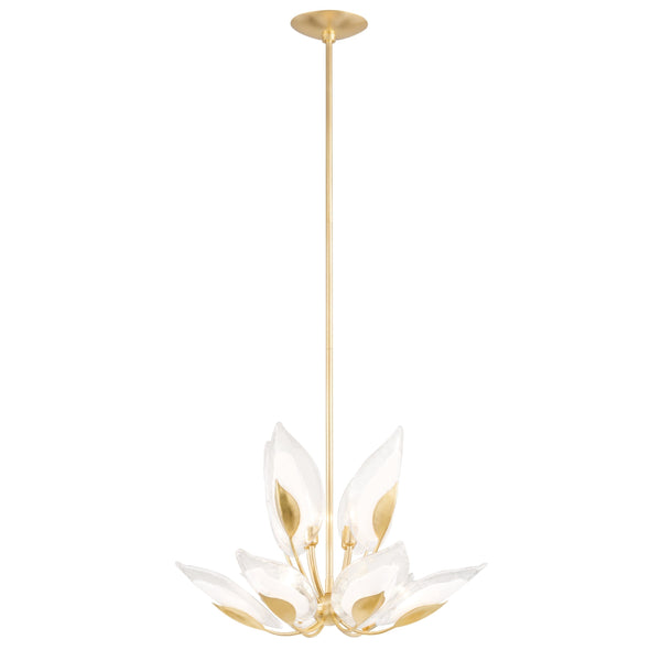 Lighting - Chandelier Blossom 10 Light Chandelier // Gold Leaf 