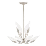 Lighting - Chandelier Blossom 10 Light Chandelier // Silver Leaf 