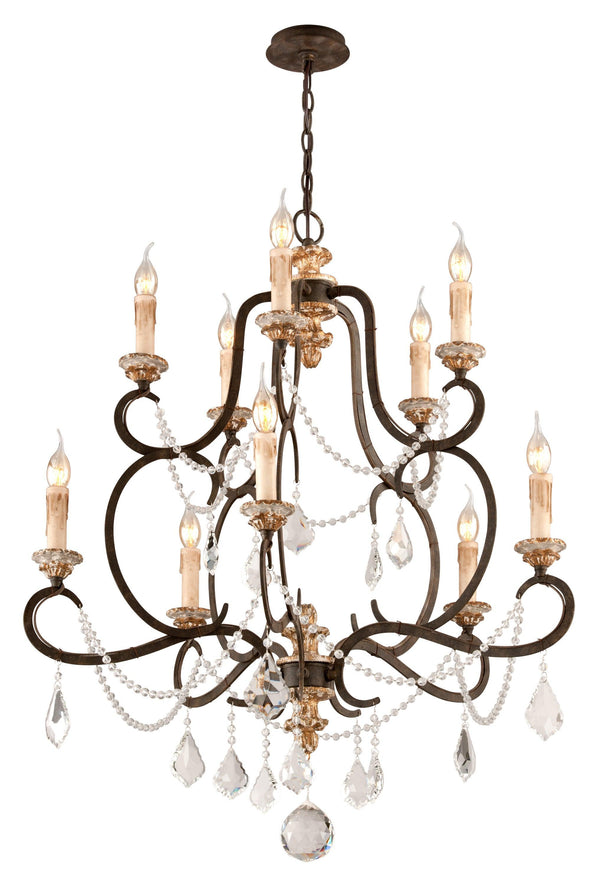 Lighting - Chandelier Bordeaux 10 Light Chandelier Medium // Parisian Bronze 