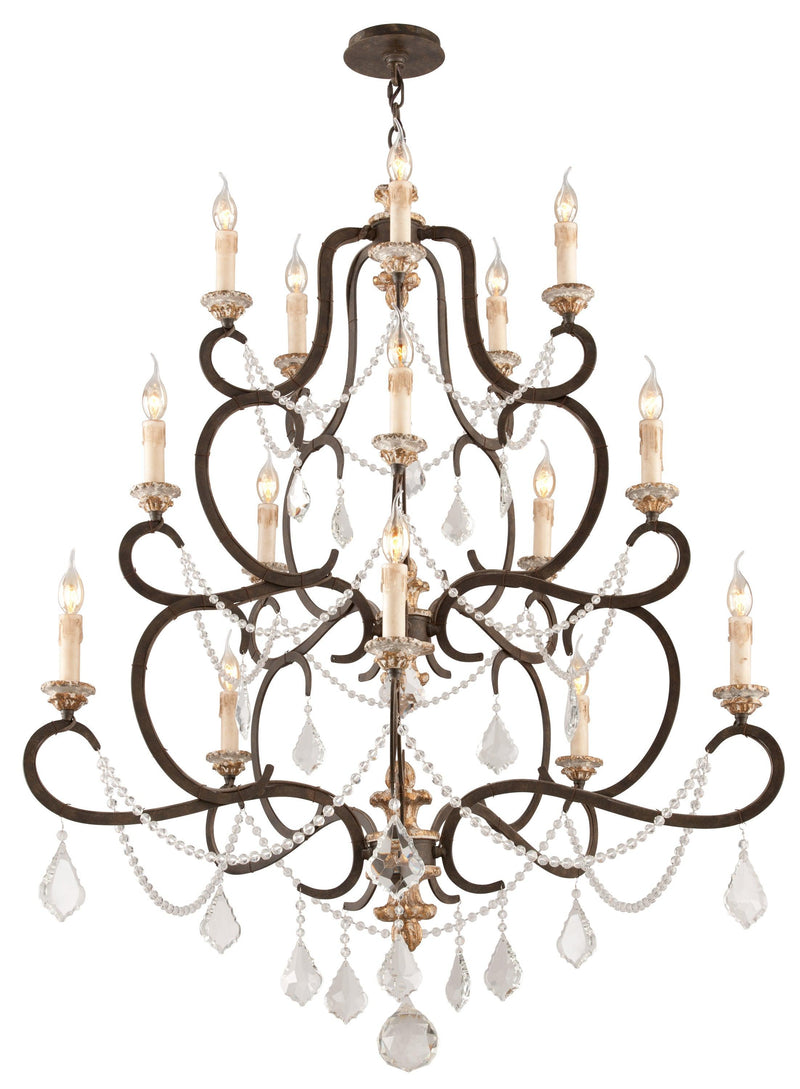 Lighting - Chandelier Bordeaux 15 Light Chandelier Large // Parisian Bronze 