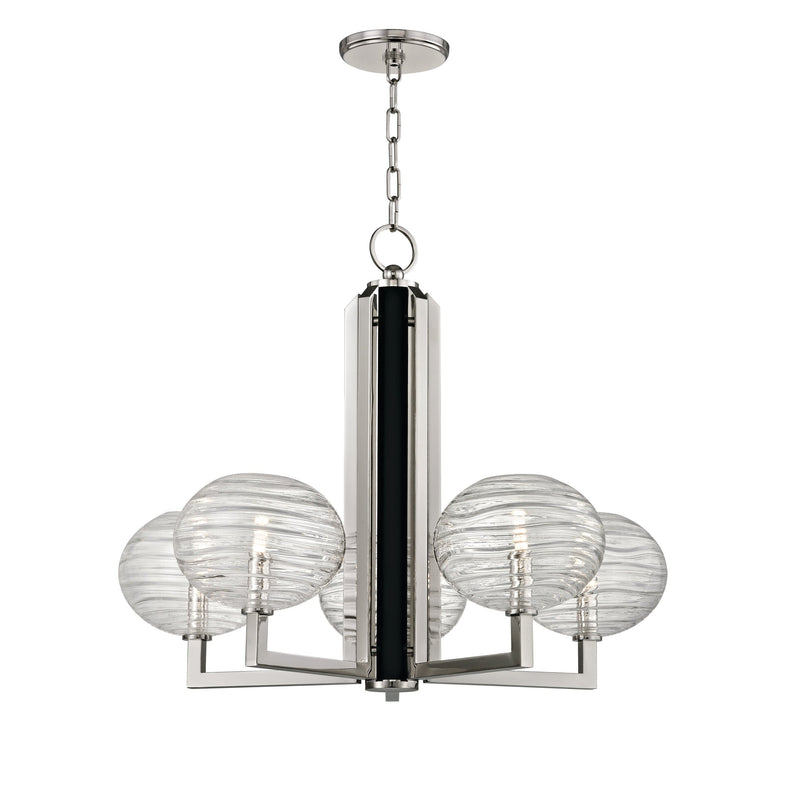 Lighting - Chandelier Breton 5 Light Chandelier // Polished Nickel 