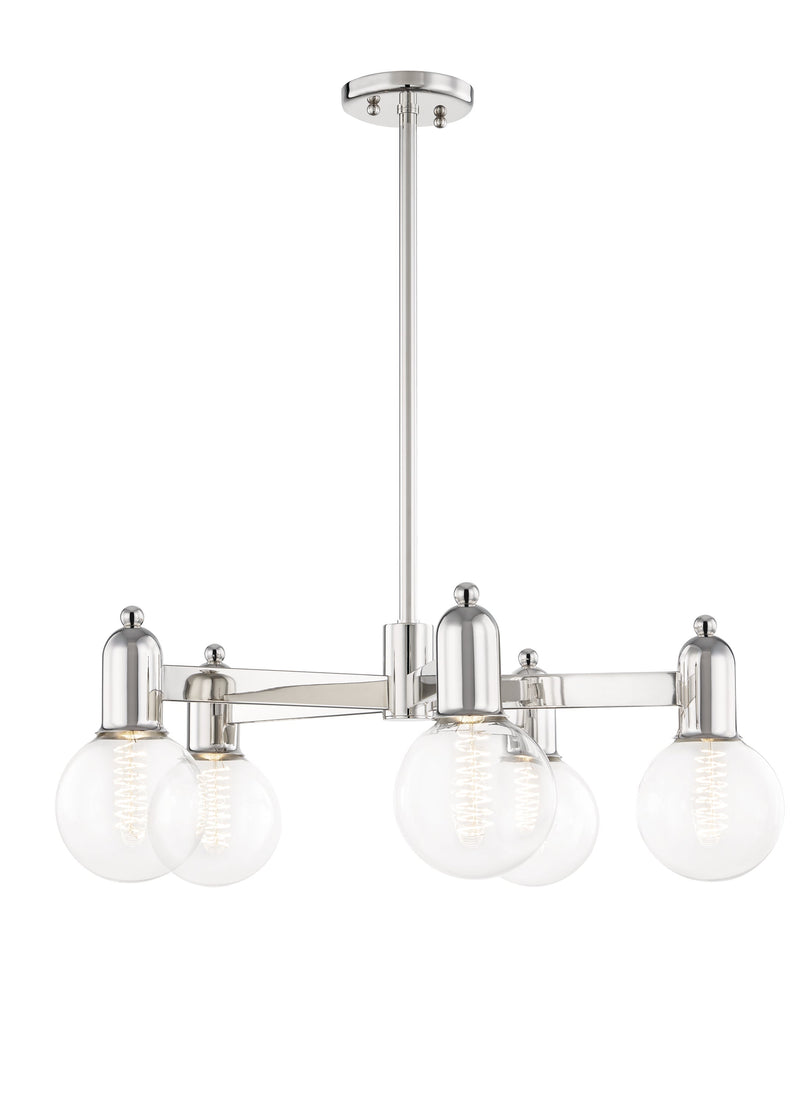 Lighting - Chandelier Bryce 5 Light Chandelier // Polished Nickel 