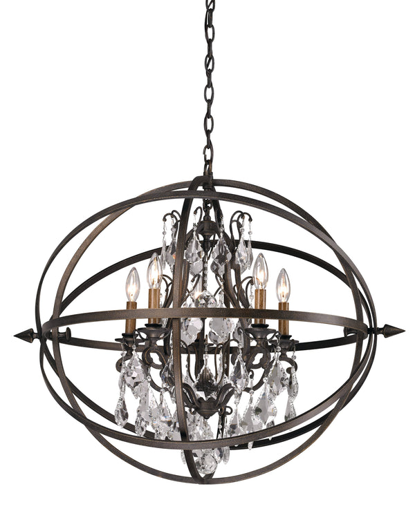 Lighting - Chandelier Byron 5 Light Chandelier Large // Vintage Bronze 