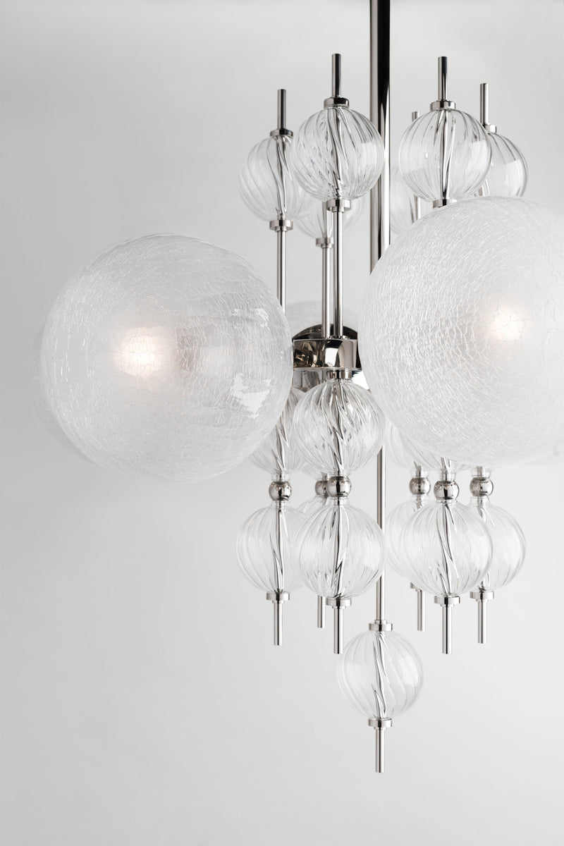 Lighting - Chandelier Calypso 8 Light Chandelier // Polished Nickel 