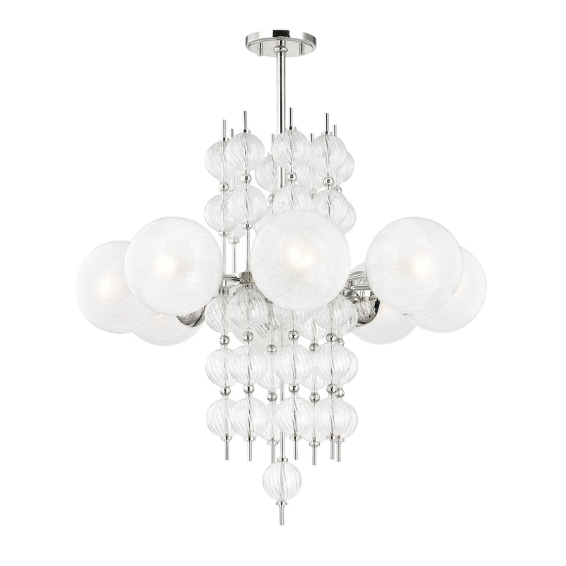 Lighting - Chandelier Calypso 8 Light Chandelier // Polished Nickel 