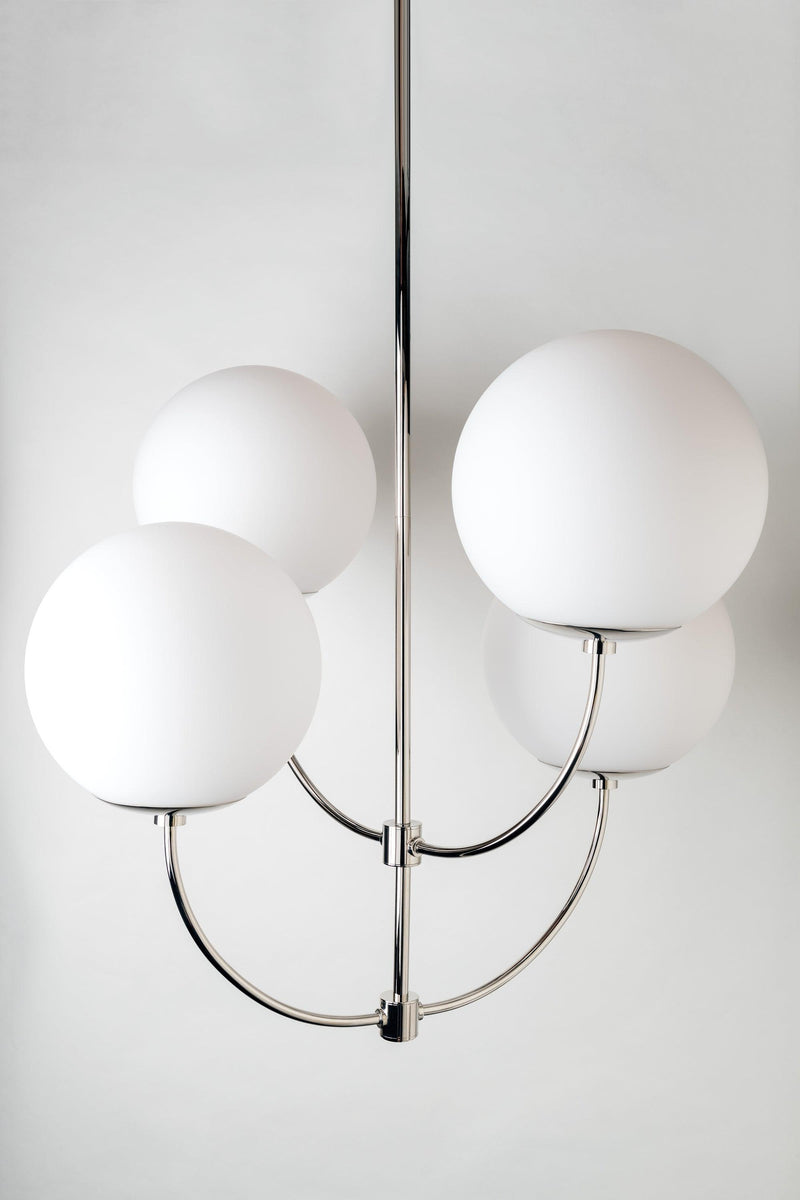 Lighting - Chandelier Carrie 4 Light Chandelier // Polished Nickel 