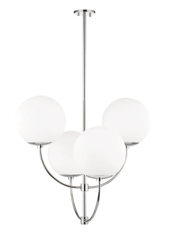 Lighting - Chandelier Carrie 4 Light Chandelier // Polished Nickel 