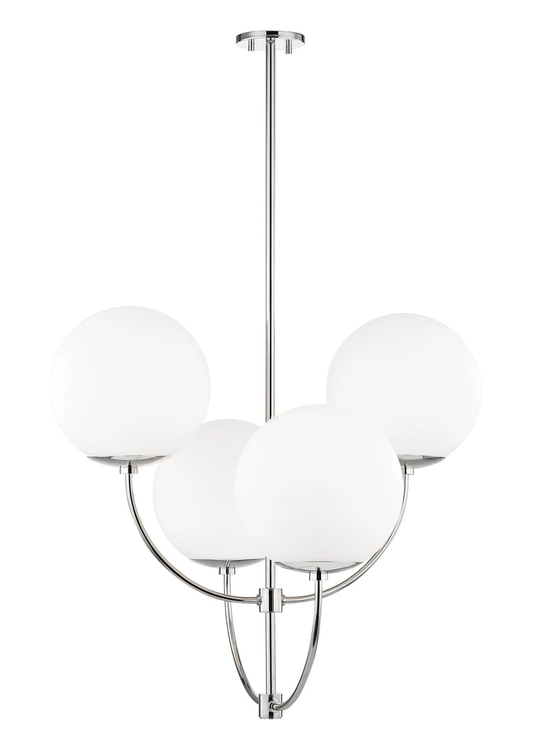 Lighting - Chandelier Carrie 4 Light Chandelier // Polished Nickel 