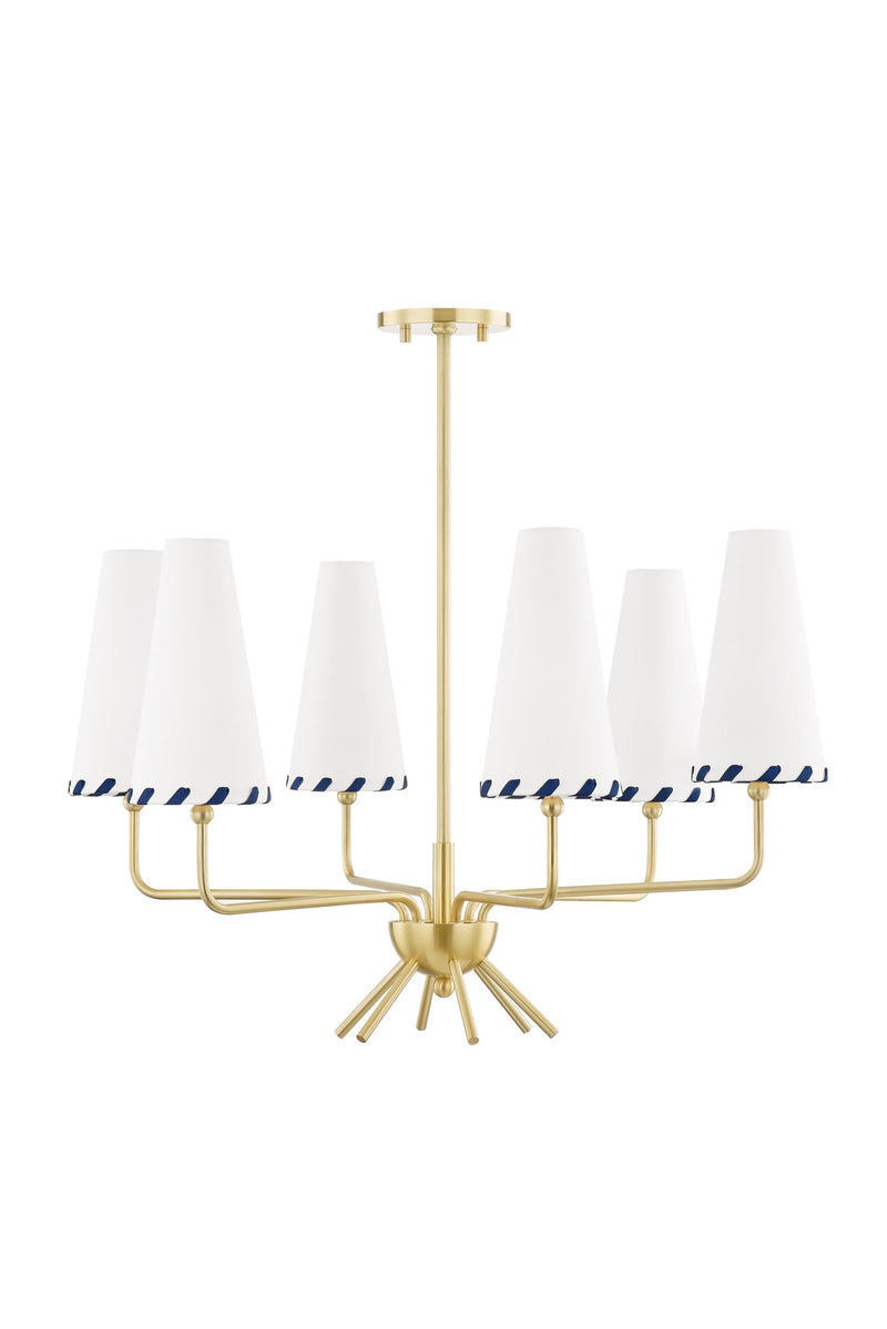 Lighting - Chandelier Cassie 6 Light Chandelier // Aged Brass 