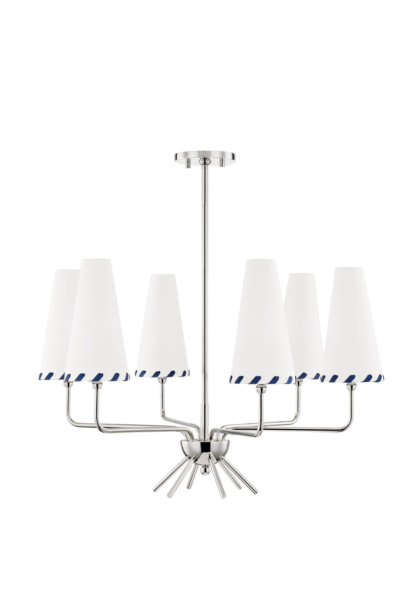 Lighting - Chandelier Cassie 6 Light Chandelier // Polished Nickel 