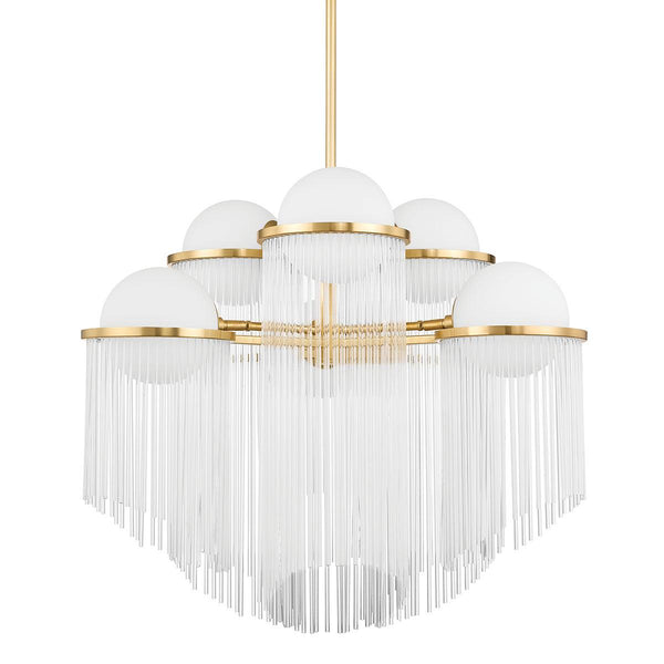 Lighting - Chandelier Celestial 6 Light Chandelier // Aged Brass 