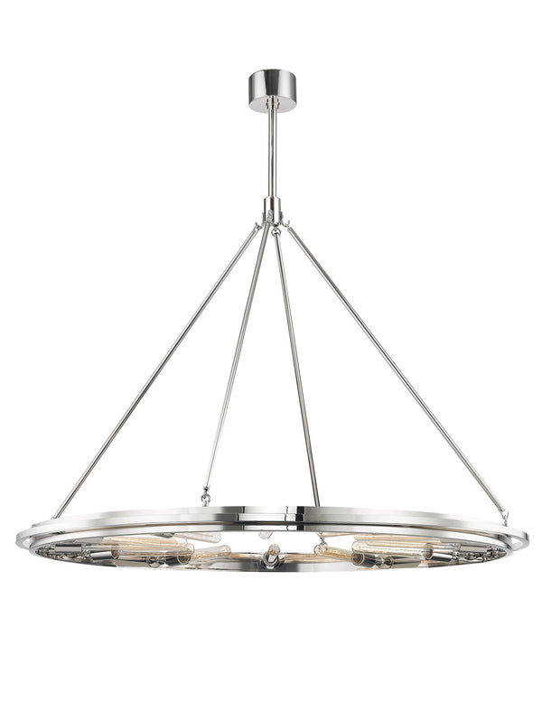 Lighting - Chandelier Chambers 12 Light Pendant // Polished Nickel 