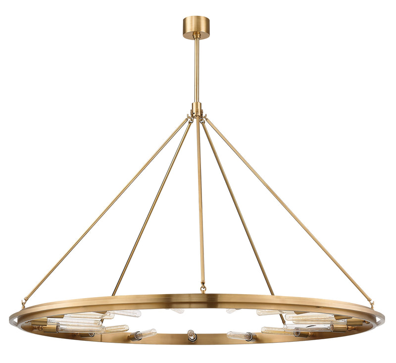 Lighting - Chandelier Chambers 15 Light Pendant // Aged Brass 