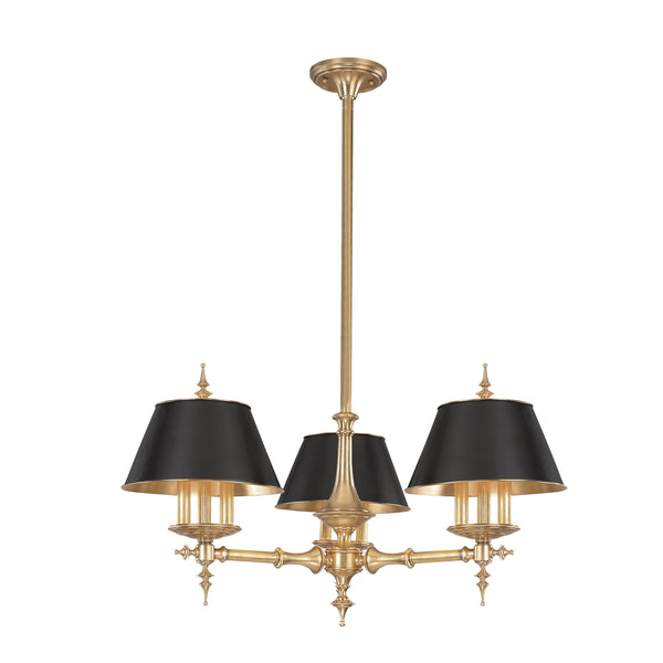 Lighting - Chandelier Cheshire 9 Light Chandelier // Aged Brass 