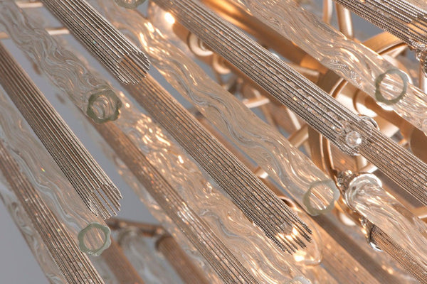 Lighting - Chandelier Chimera 10 Light Pendant Entry // Tranquility Silver Leaf 