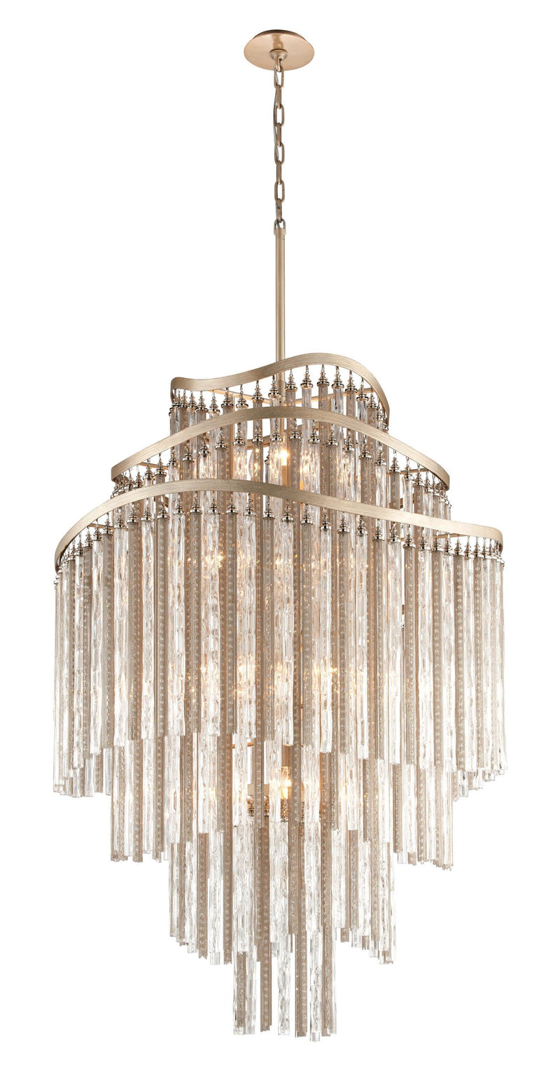 Lighting - Chandelier Chimera 18 Light Pendant Entry // Tranquility Silver Leaf 