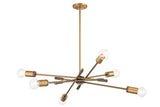 Lighting - Chandelier Chino 6 Light Chandelier // Patina Brass 