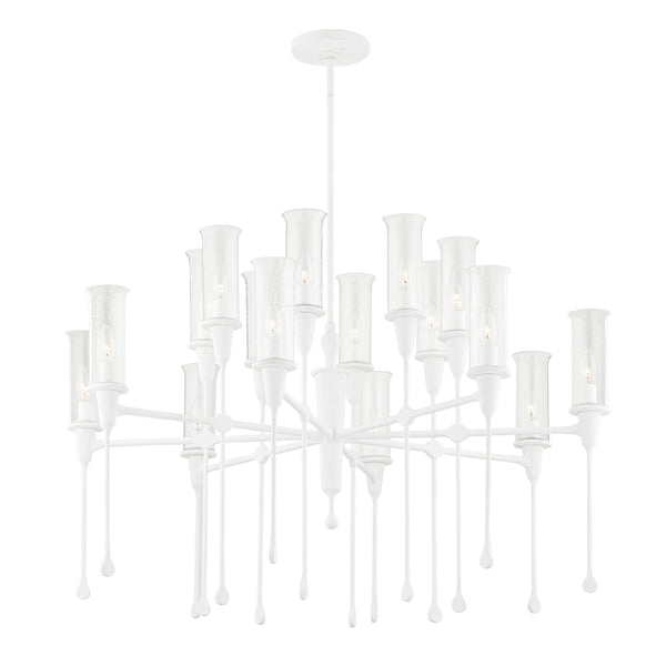 Lighting - Chandelier Chisel 16 Light Chandelier // White Plaster 