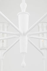 Lighting - Chandelier Chisel 8 Light Chandelier // White Plaster 