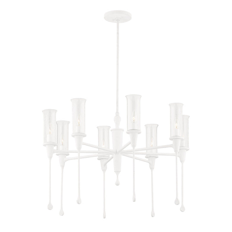 Lighting - Chandelier Chisel 8 Light Chandelier // White Plaster 