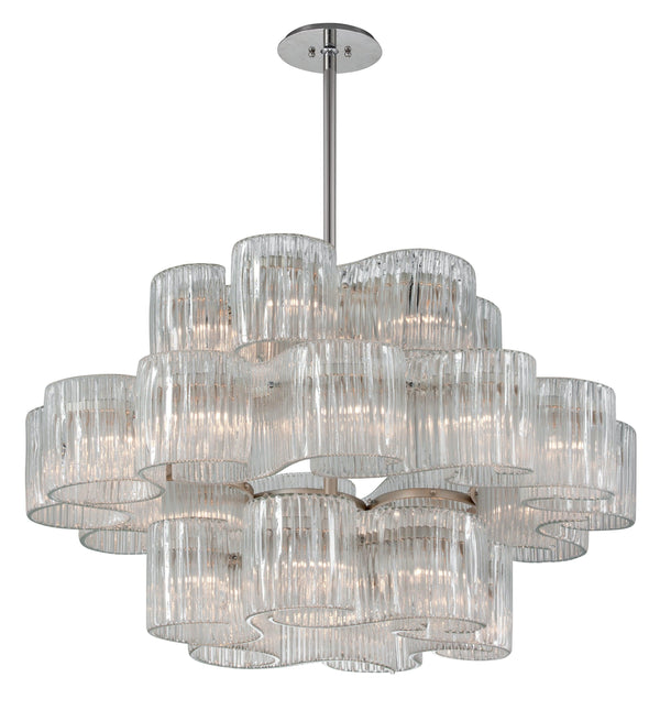 Lighting - Chandelier Circo 24 Light Pendant // Satin Silver Leaf 