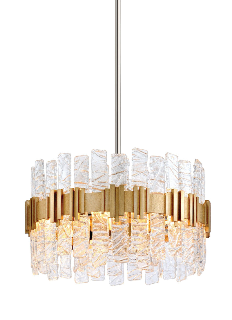 Lighting - Chandelier Ciro 5 Light Pendant // Antique Silver Leaf Stainless 