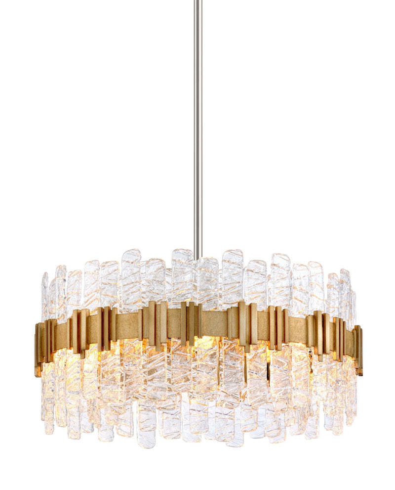 Lighting - Chandelier Ciro 8 Light Pendant // Antique Silver Leaf Stainless 