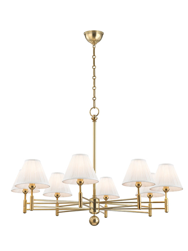 Lighting - Chandelier Classic No.1 8 Light Chandelier // Aged Brass 