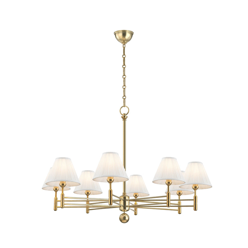 Lighting - Chandelier Classic No.1 8 Light Chandelier // Aged Brass 