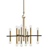 Lighting - Chandelier Colette 16 Light Chandelier // Aged Brass & Black 