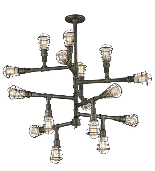 Lighting - Chandelier Conduit 16 Light Chandelier Extra Large // Old Silver 