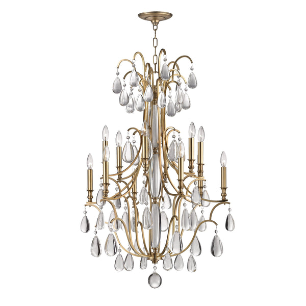 Lighting - Chandelier Crawford 12 Light Chandelier // Aged Brass 