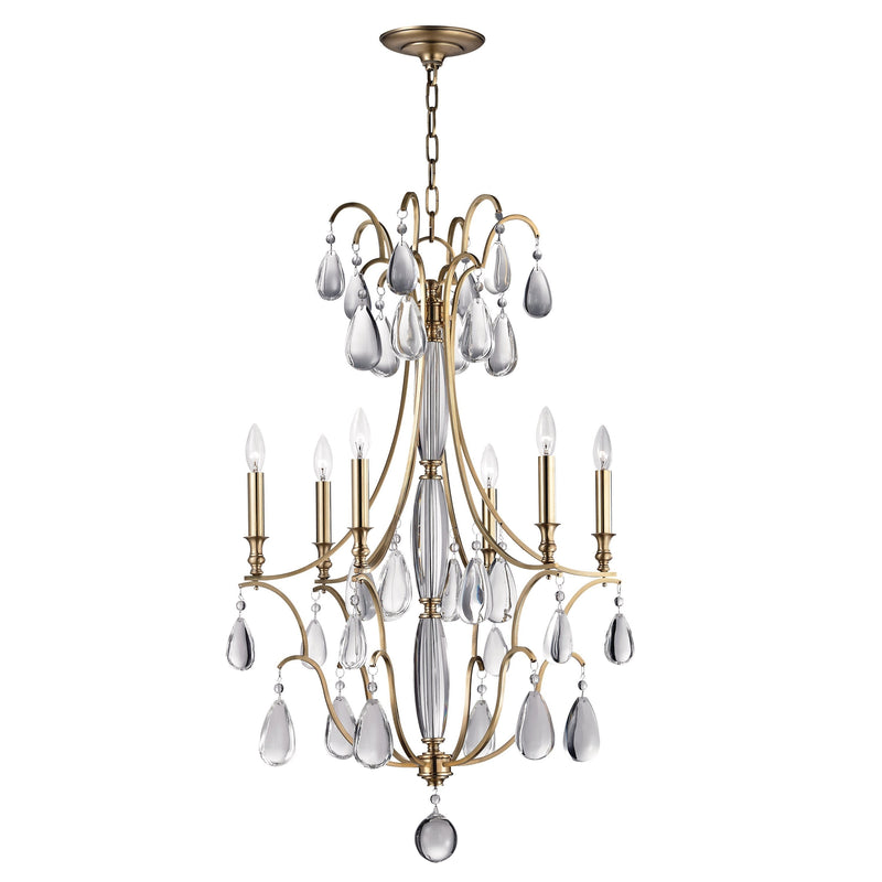 Lighting - Chandelier Crawford 6 Light Chandelier // Aged Brass 