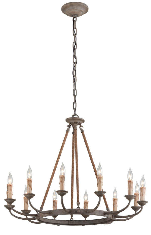 Lighting - Chandelier Cyrano 12 Light Chandelier // Earthen Bronze 