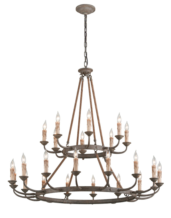 Lighting - Chandelier Cyrano 24 Light Chandelier // Earthen Bronze 