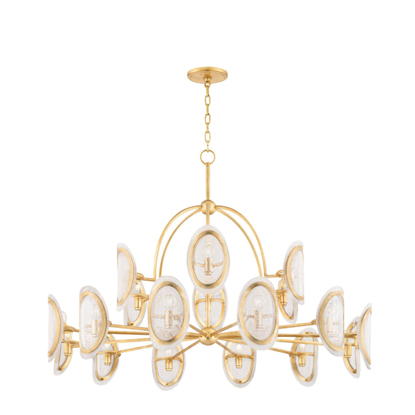 Lighting - Chandelier Danes 18 Light Chandelier // Vintage Gold Leaf 