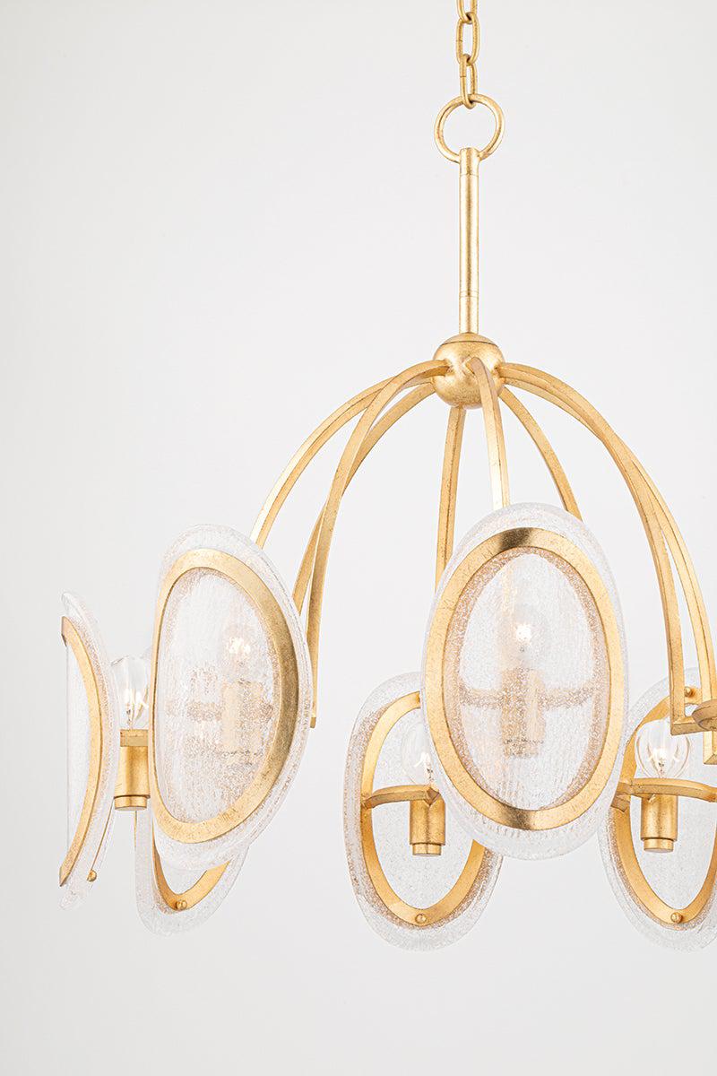 Lighting - Chandelier Danes 8 Light Chandelier // Vintage Gold Leaf 