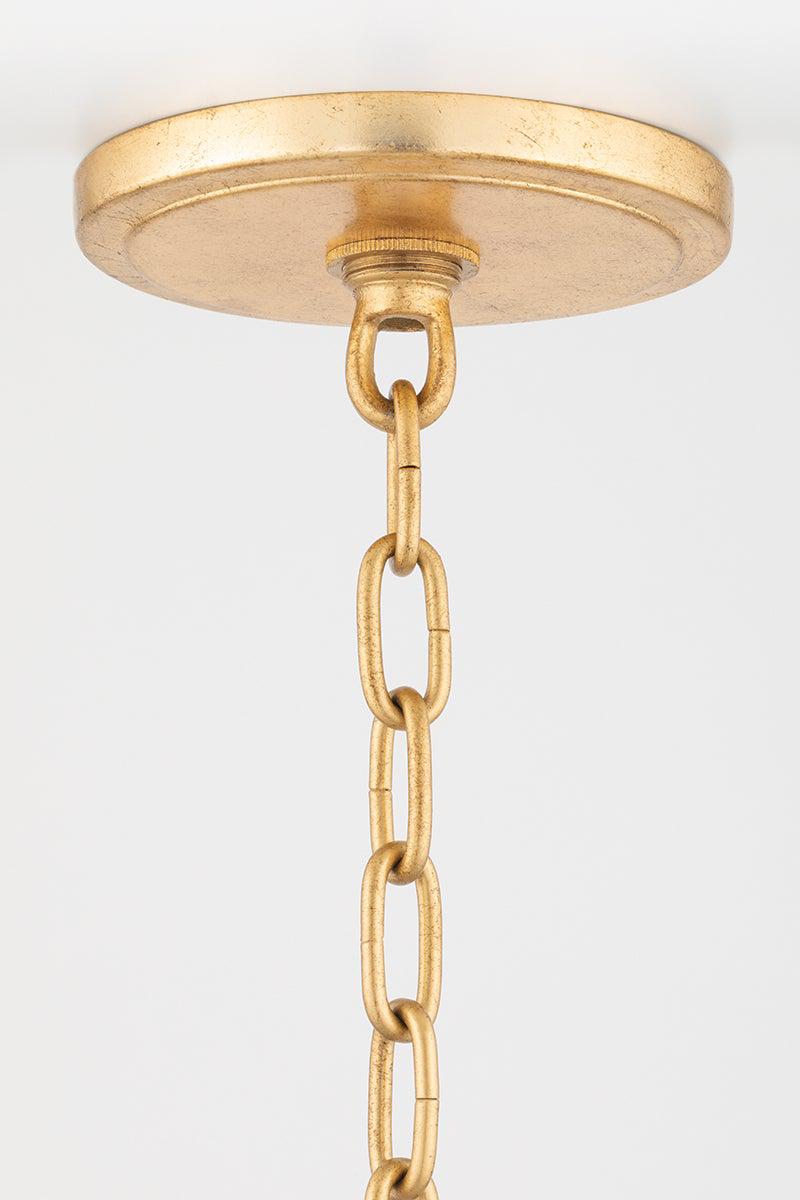 Lighting - Chandelier Danes 8 Light Chandelier // Vintage Gold Leaf 