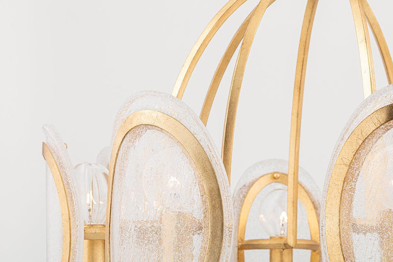 Lighting - Chandelier Danes 8 Light Chandelier // Vintage Gold Leaf 