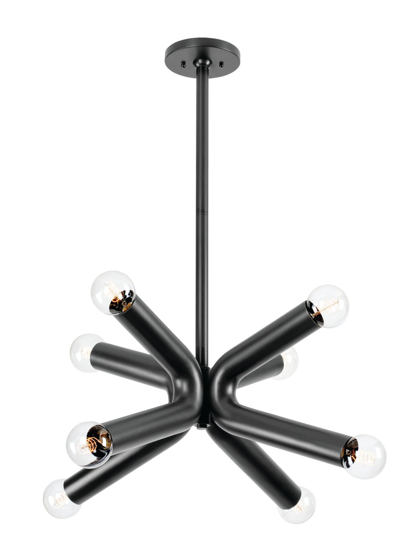 Lighting - Chandelier Dash 8 Light Chandelier // Soft Black 