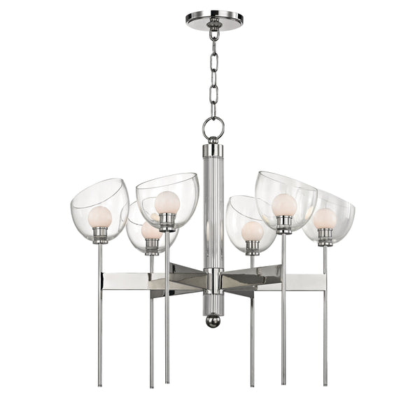 Lighting - Chandelier Davis 6 Light Chandelier // Polished Nickel 