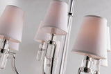 Lighting - Chandelier Dayton 9 Light Chandelier with White Shade // Polished Nickel 