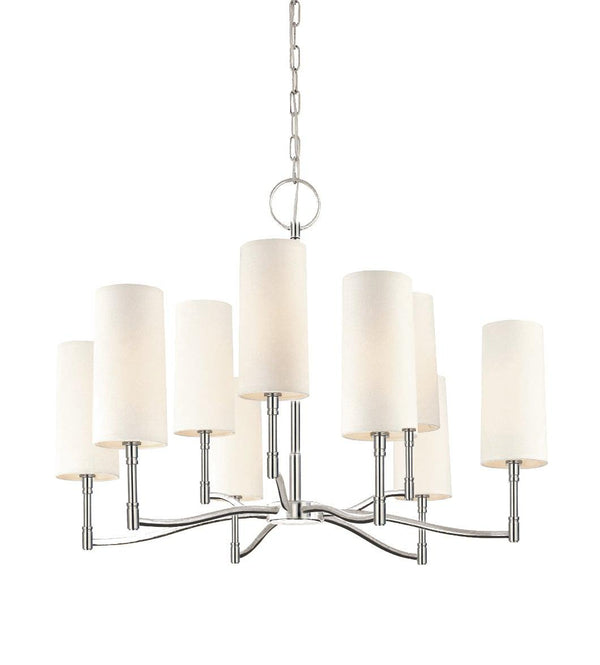 Lighting - Chandelier Dillon 9 Light Chandelier // Polished Nickel 