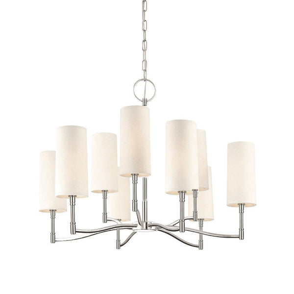 Lighting - Chandelier Dillon 9 Light Chandelier // Polished Nickel 