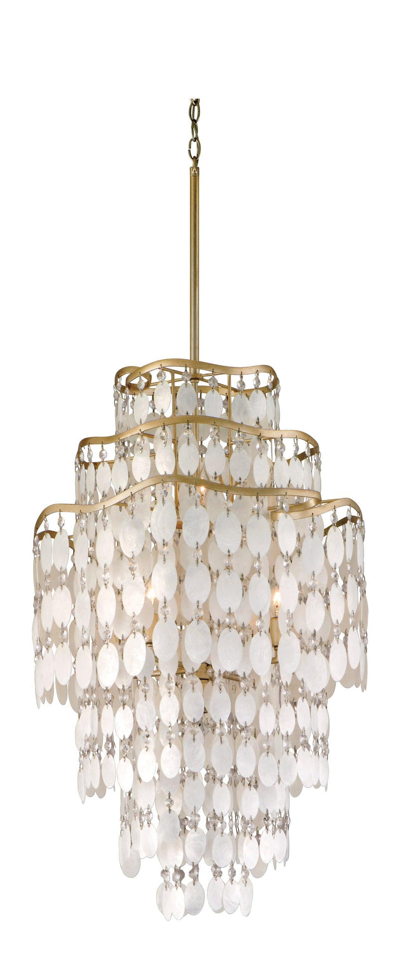 Lighting - Chandelier Dolce 7 Light Pendant // Champagne Leaf 