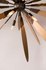 Lighting - Chandelier Dragonfly 8 Light Pendant Small // Bronze with Satin Leaf 