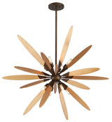 Lighting - Chandelier Dragonfly 8 Light Pendant Small // Bronze with Satin Leaf 