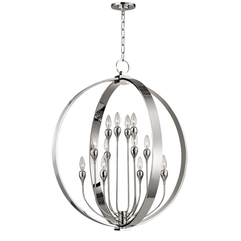 Lighting - Chandelier Dresden 12 Light Chandelier // Polished Nickel 