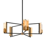 Lighting - Chandelier Emerson 5 Light Chandelier // Carbide BLK & Brushed Brass 